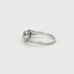 Bague trilogie or gris et diamants