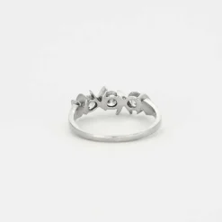 Bague trilogie or gris et diamants
