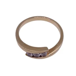 Bague Trilogie Or jaune diamants