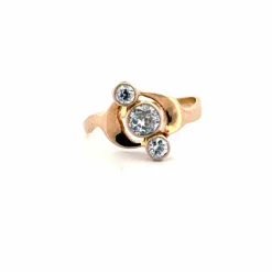 Bague Trilogie Or Jaune Diamants