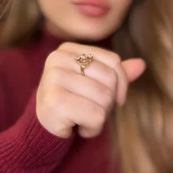 Bague Trilogie Or Jaune Diamants