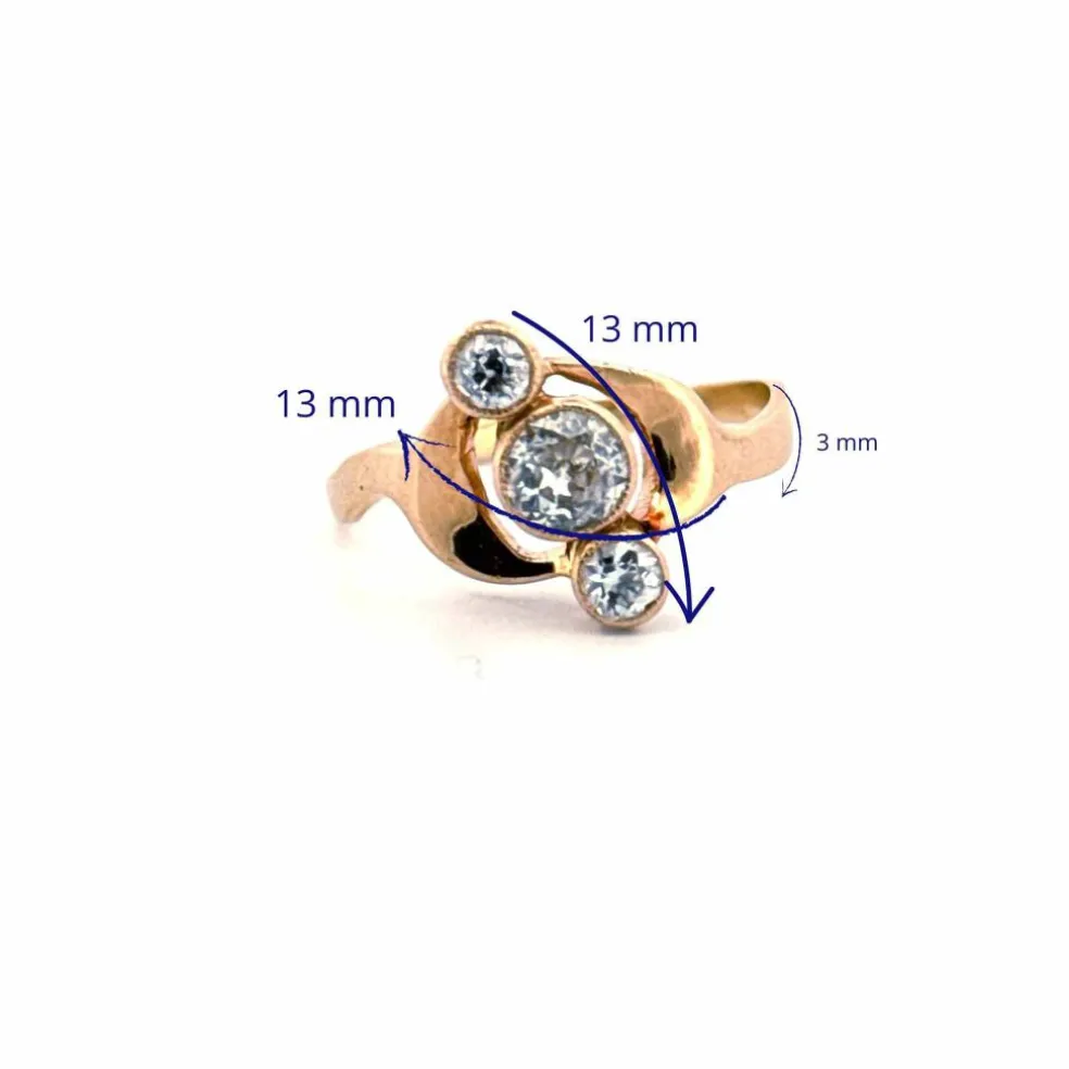 Bague Trilogie Or Jaune Diamants