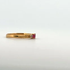 Bague Trilogie Or Jaune Rubis