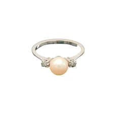 Bague trilogie perle et diamants