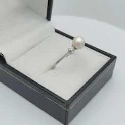 Bague trilogie perle et diamants