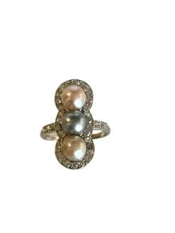 Bague Trilogie Perles de Couleur
