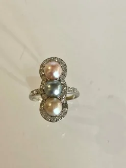 Bague Trilogie Perles de Couleur