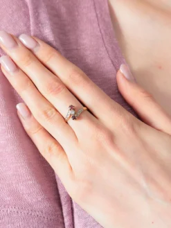 Bague Trilogie Rubis Diamants