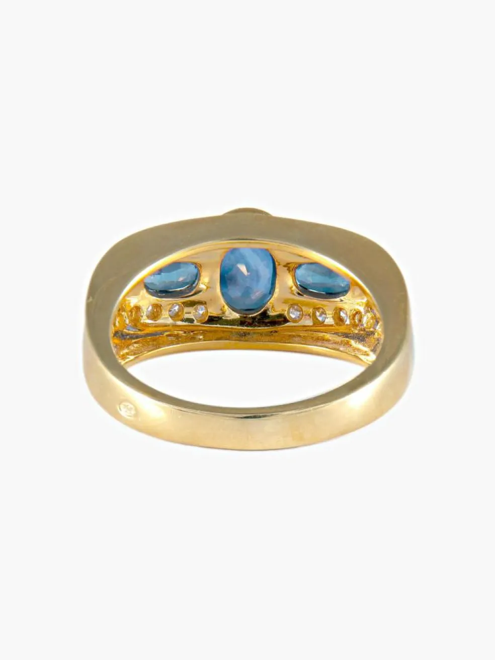 Bague Trilogie Saphirs Diamants