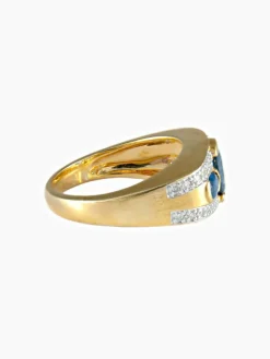 Bague Trilogie Saphirs Diamants