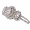 Bague trinité en or blanc avec diamants