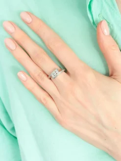 BAGUE "TRIO" OR BLANC & DIAMANTS