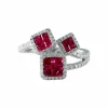 Bague Trio Rubis