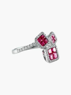 Bague Trio Rubis