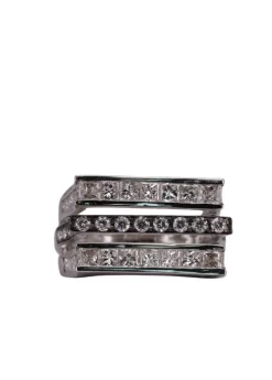 Bague triple alliance Or blanc Diamant