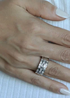 Bague Triple Or blanc Diamants