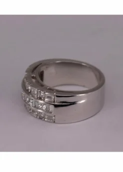 Bague Triple Or blanc Diamants