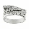 Bague triple rivière avec diamants 0,48 ct
