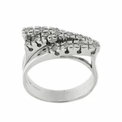 Bague triple rivière avec diamants 0,48 ct
