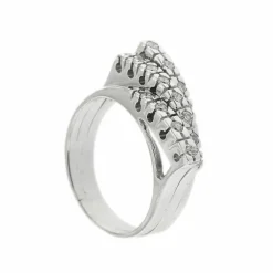 Bague triple rivière avec diamants 0,48 ct