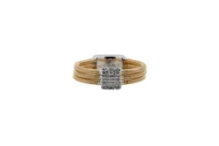 Bague Tubogas en or blanc et or jaune avec diamants