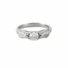 Bague Tulipe Or Gris Diamants