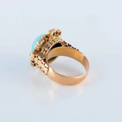 Bague turquoise et diamants, XIXème