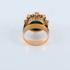 Bague turquoise et diamants, XIXème