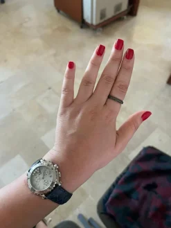 bague unisexe en diamant noir