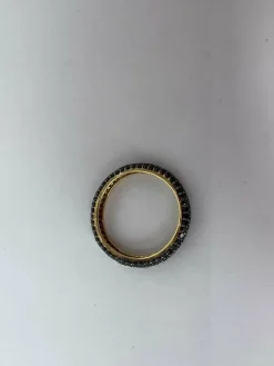 bague unisexe en diamant noir