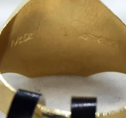 Bague unisexe or jaune diamants