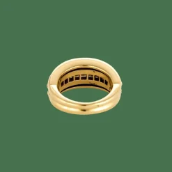 BAGUE VERSATILE OR JAUNE ET DIAMANTS.