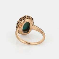 Bague Victorienne Ancienne Turquoise et Diamant