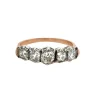 Bague victorienne en or et argent avec diamant de 1,50 carat