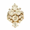 BAGUE VINTAGE AIGRETTE OR ET DIAMANTS