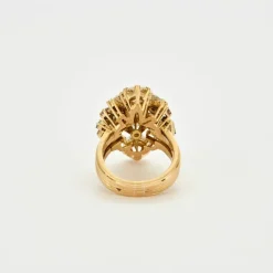 BAGUE VINTAGE AIGRETTE OR ET DIAMANTS