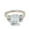 Bague vintage Aigue marine Diamants