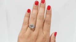 Bague vintage Aigue marine Diamants