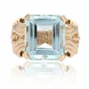 Bague vintage aigue-marine et or