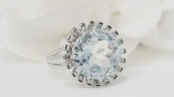 Bague vintage Aigue-marine
