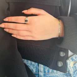 Bague vintage avec saphir et diamants