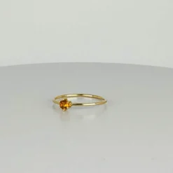 Bague vintage avec topaze jaune