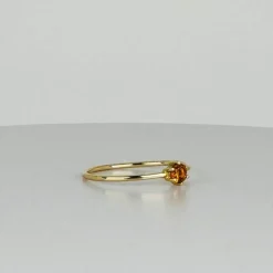 Bague vintage avec topaze jaune