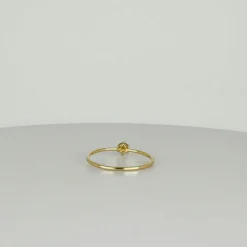 Bague vintage avec topaze jaune