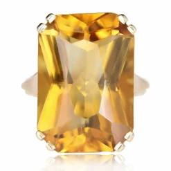 Bague vintage citrine