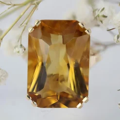 Bague vintage citrine