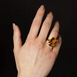 Bague vintage citrine