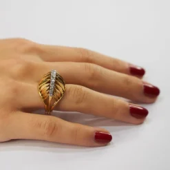 Bague Vintage Coquille, Diamants