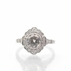 Bague vintage diamant en platine