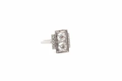 Bague vintage diamants en platine